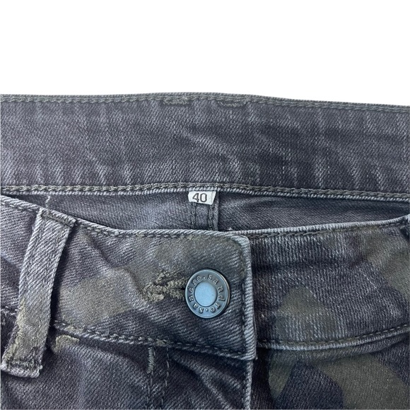 SANDRO Women's Black Washed Green Zebra Print Skinny Denim Jeans Size 40 EUC - Picture 5 of 11